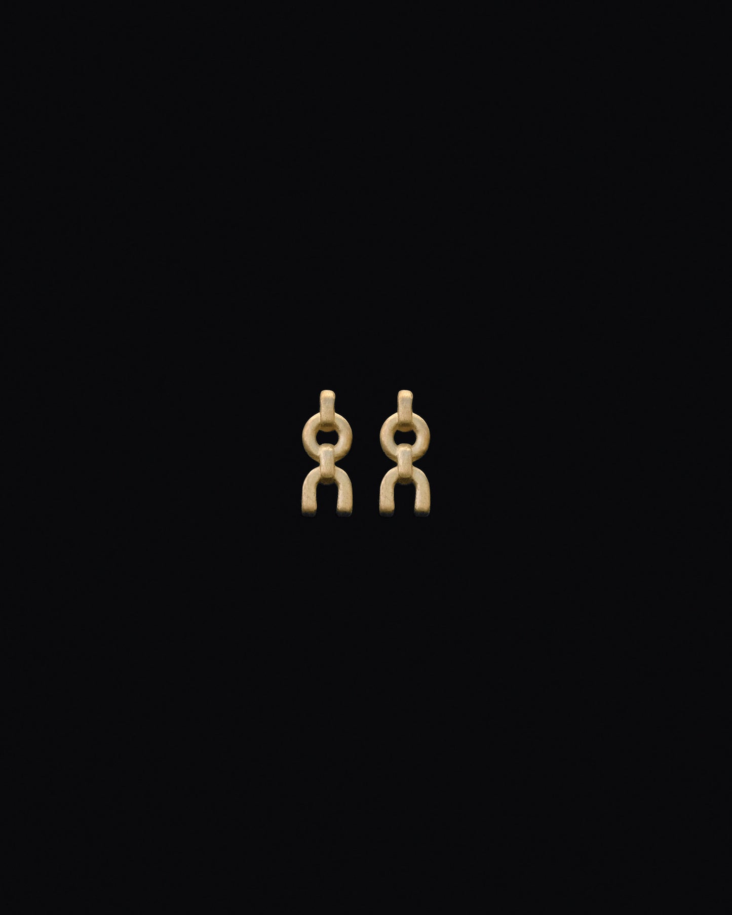 Tiana Marie Combes Equestrian Chain Studs in 14k Yellow Gold.