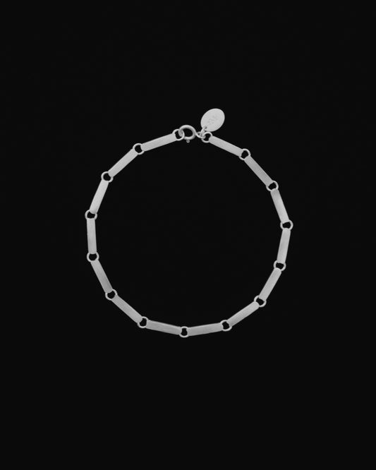 Tiana Marie Combes Estate Chain Anklet in Sterling Silver.