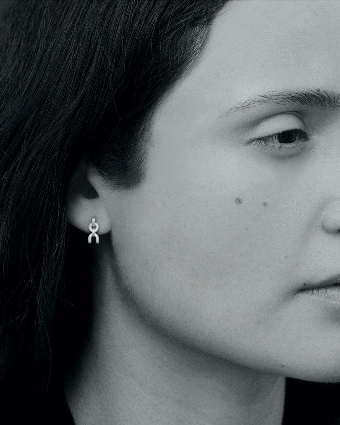 Tiana Marie Combes Equestrian Chain Studs in Sterling Silver.