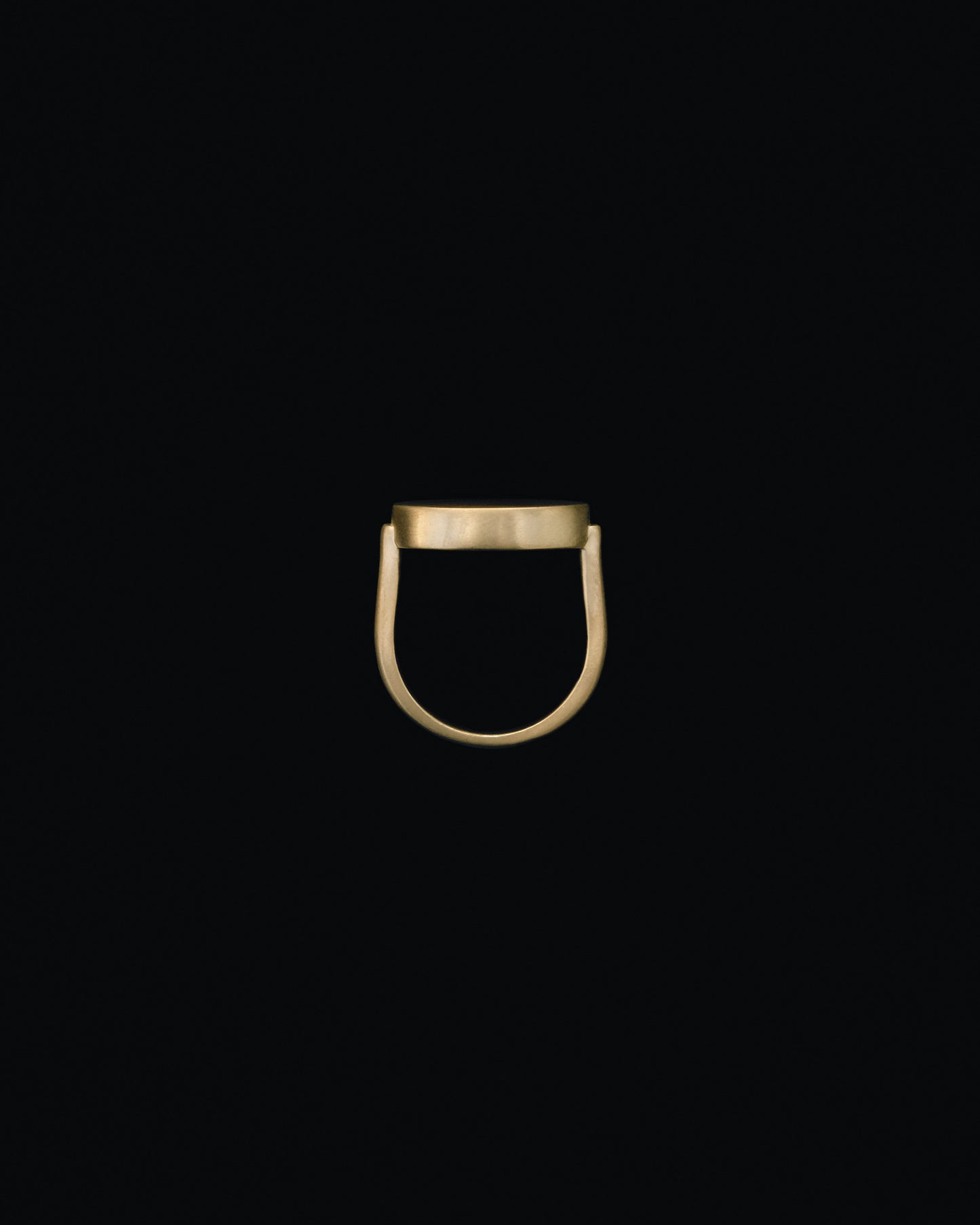 Tiana Marie Combes Stirrup Signet in 14k Yellow Gold.