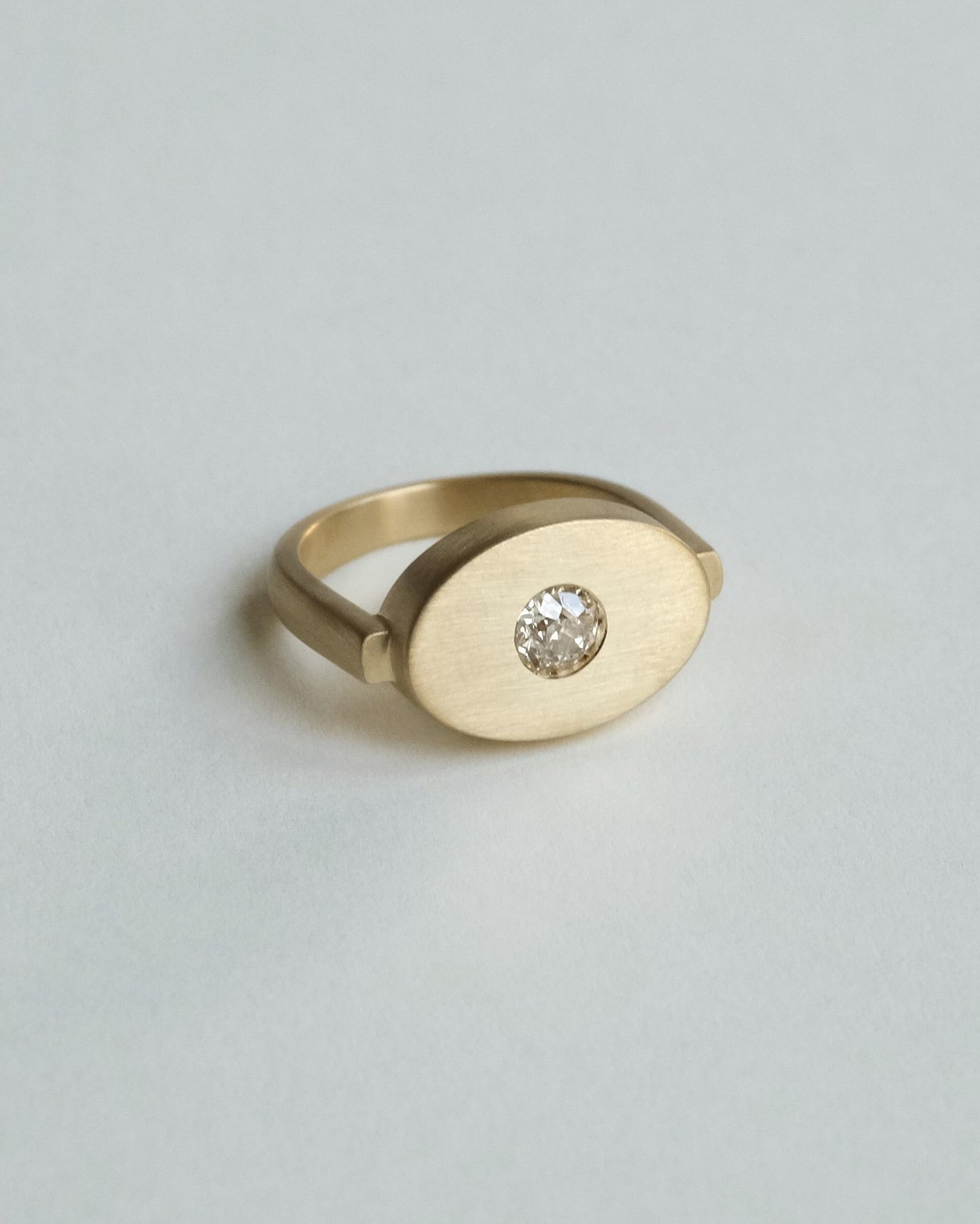 Diamond Stirrup Signet