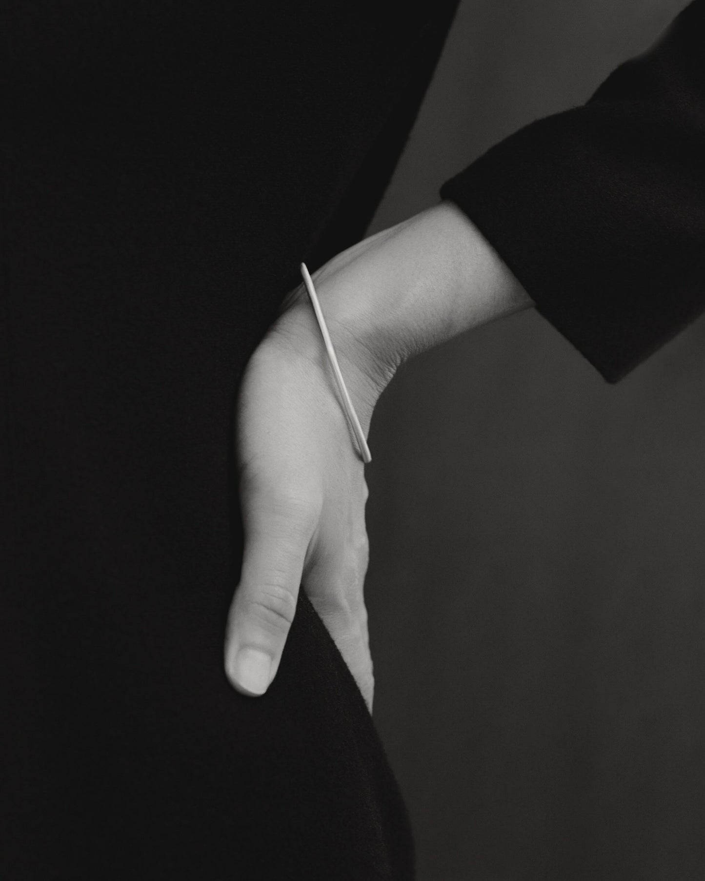 Tiana Marie Combes Classic Bangle in 14k White Gold.