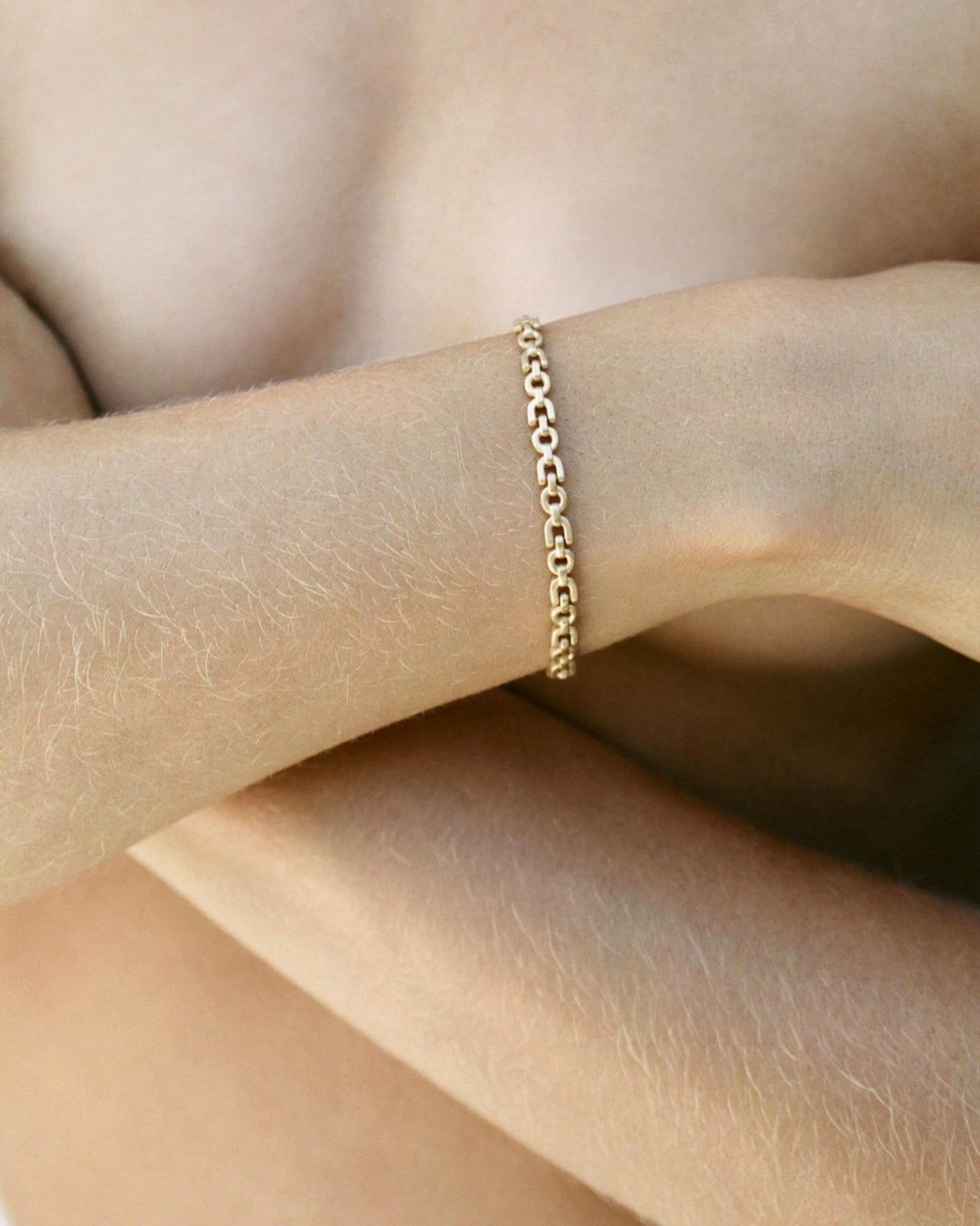 Tiana Marie Combes Equestrian Chain Bracelet in 14k Yellow Gold.
