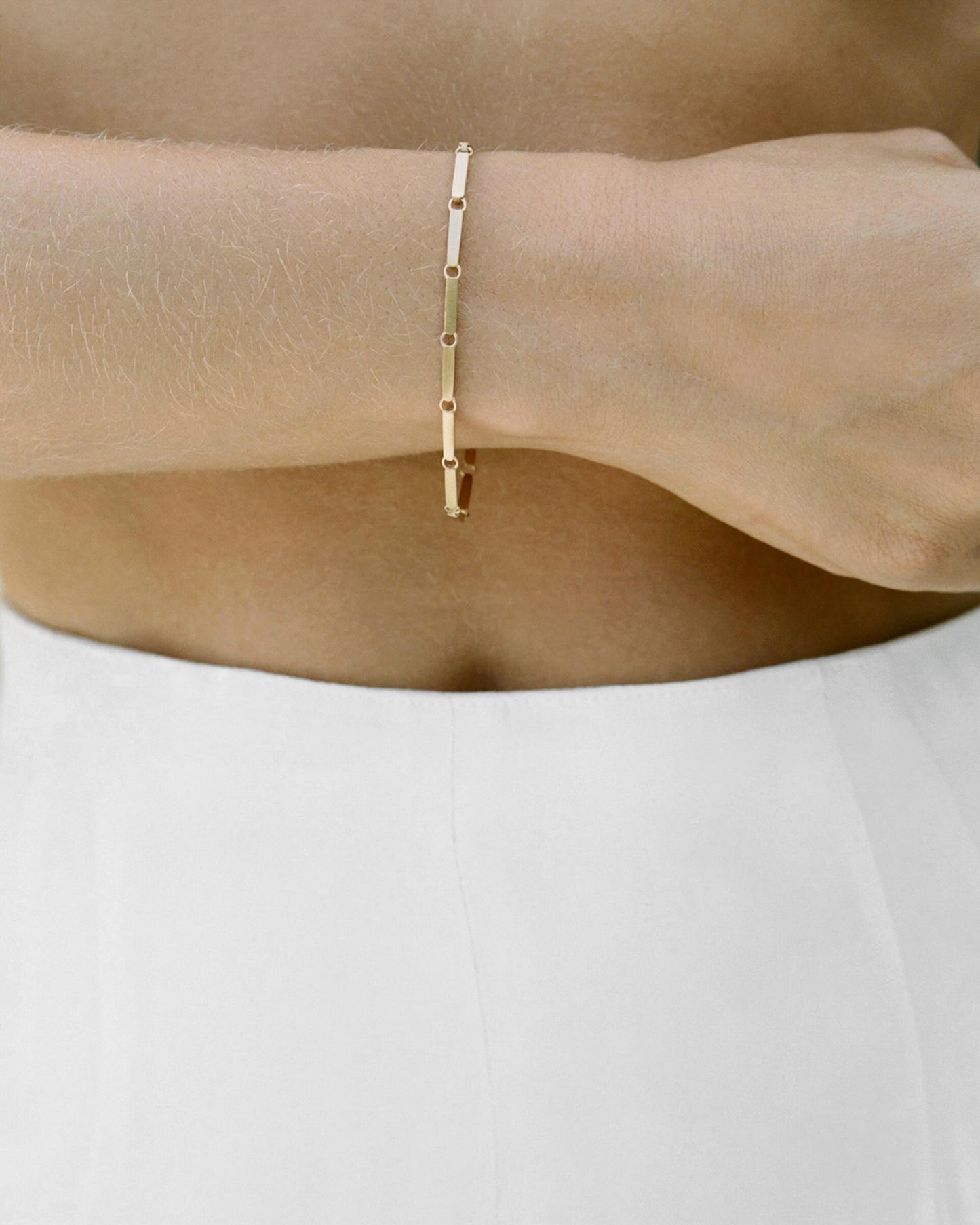 Tiana Marie Combes Estate Chain Bracelet in 14k Yellow Gold.