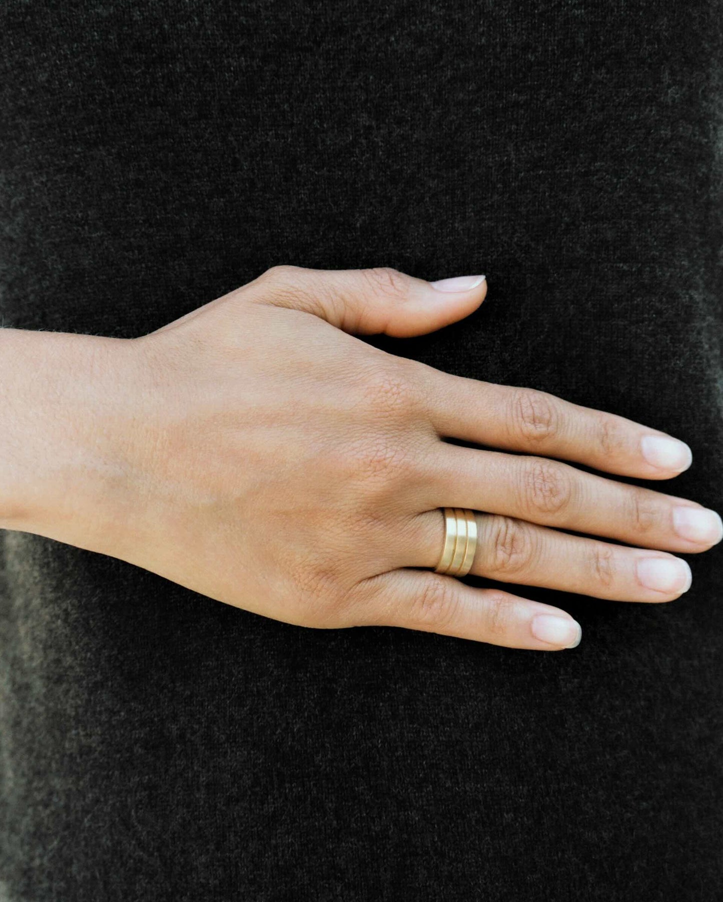 Tiana Marie Combes Eventing Ring in 14k Yellow Gold.