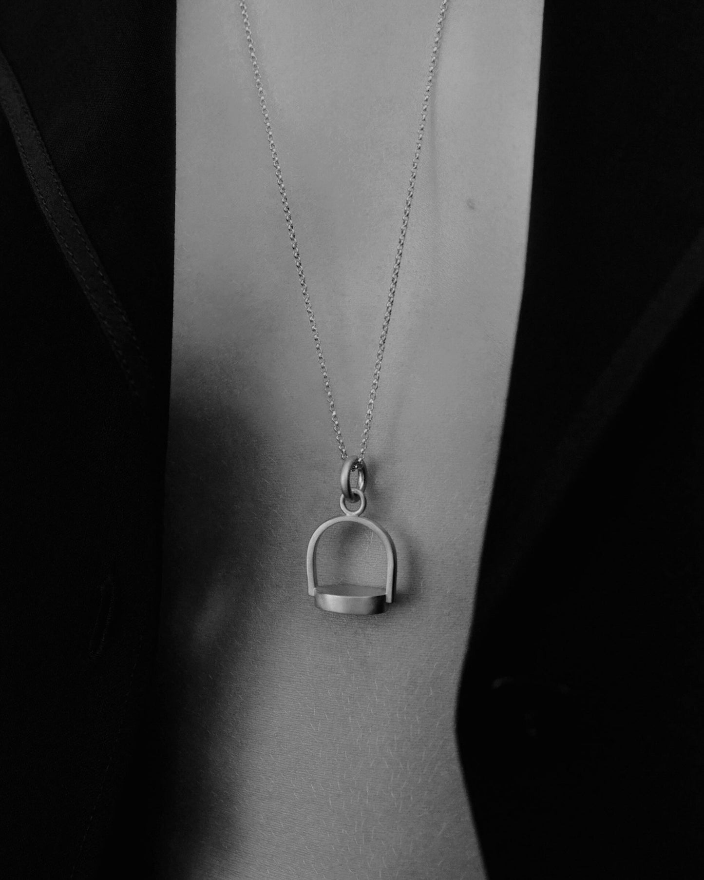 Tiana Marie Combes Stirrup Pendant in 14k Yellow Gold.