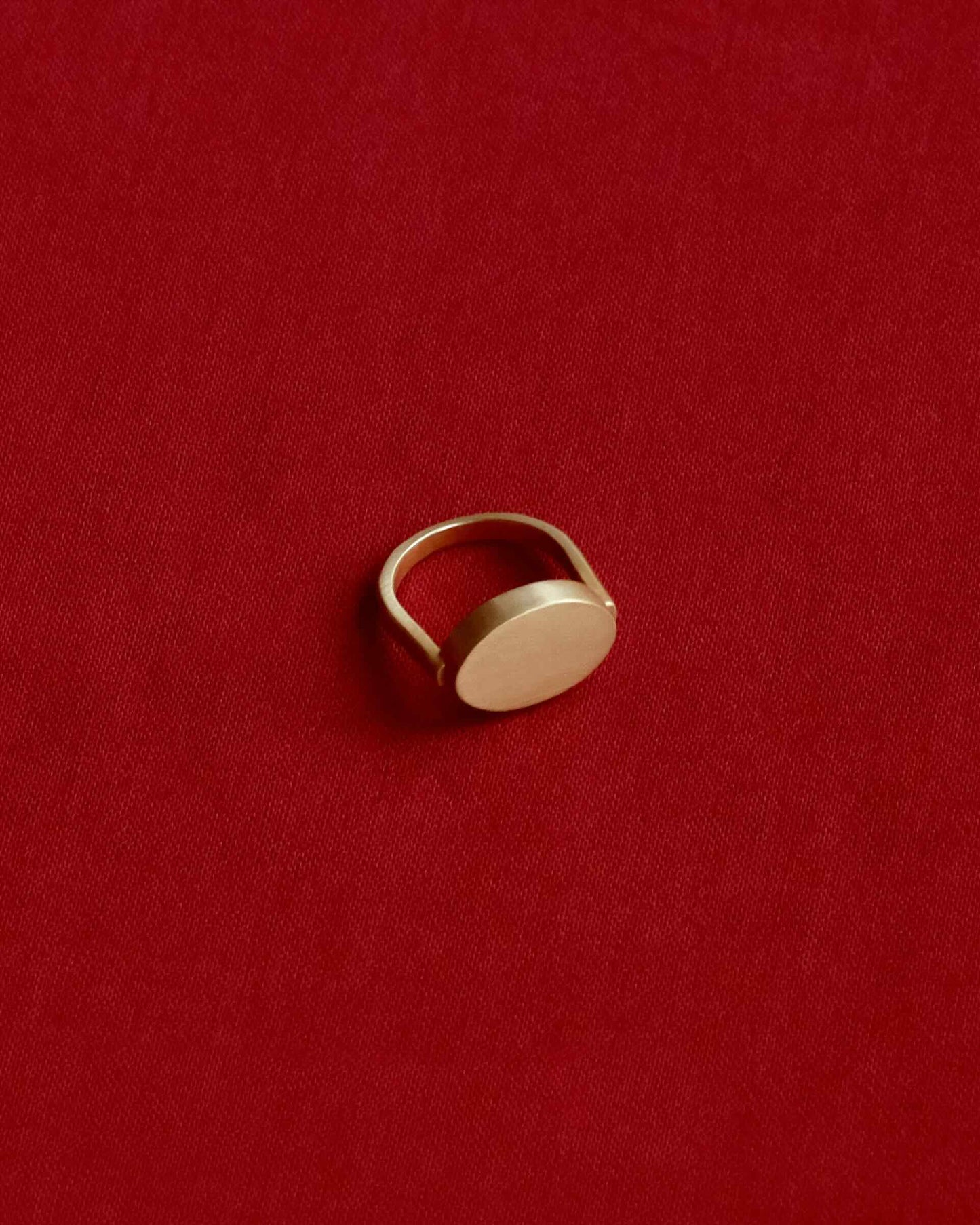 Tiana Marie Combes Stirrup Signet in 14k Yellow Gold.