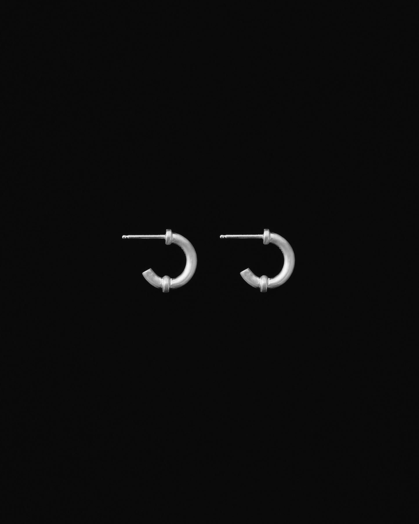 Tiana Marie Combes Roman Hoops in Sterling Silver.