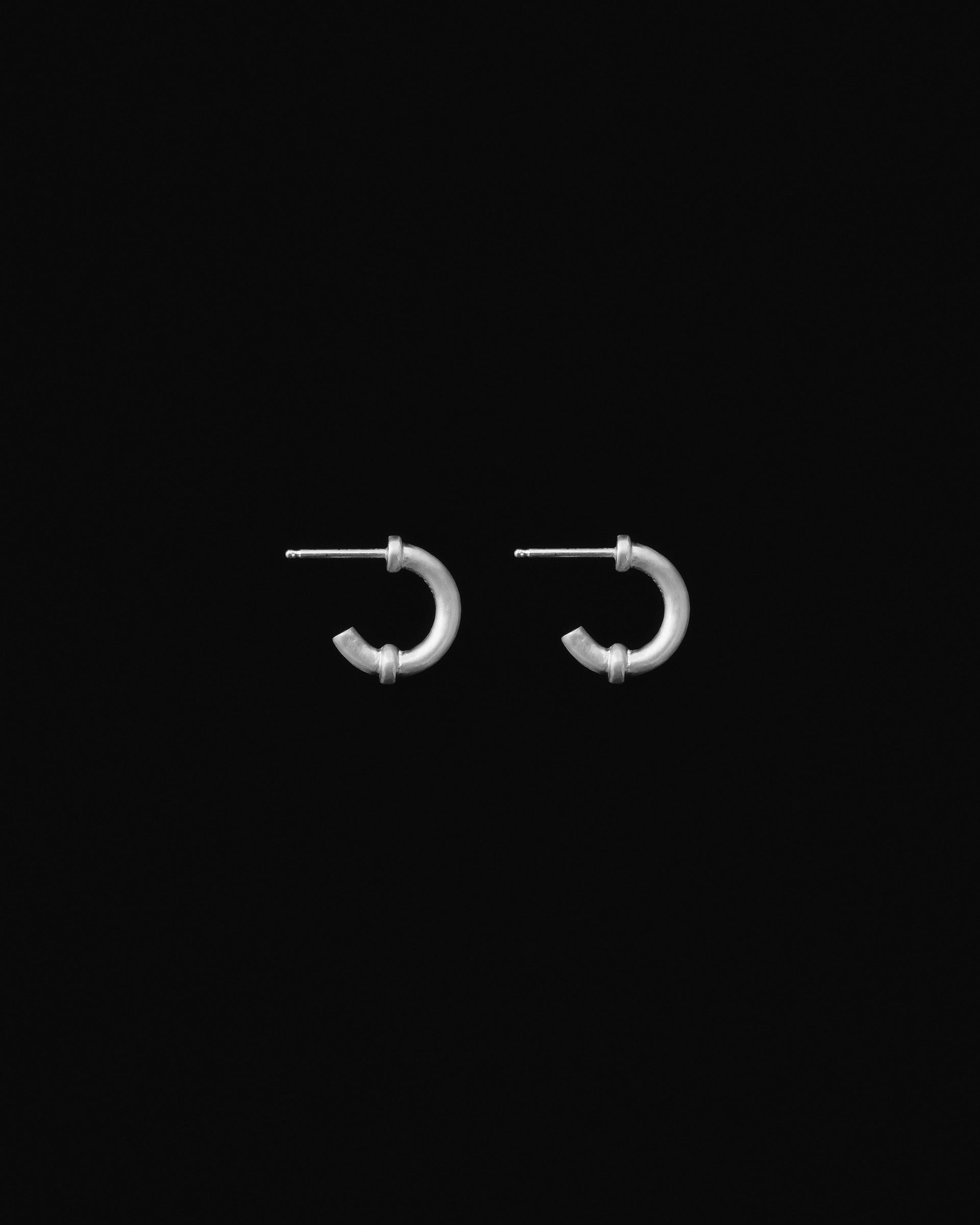 Tiana Marie Combes Roman Hoops in Sterling Silver.