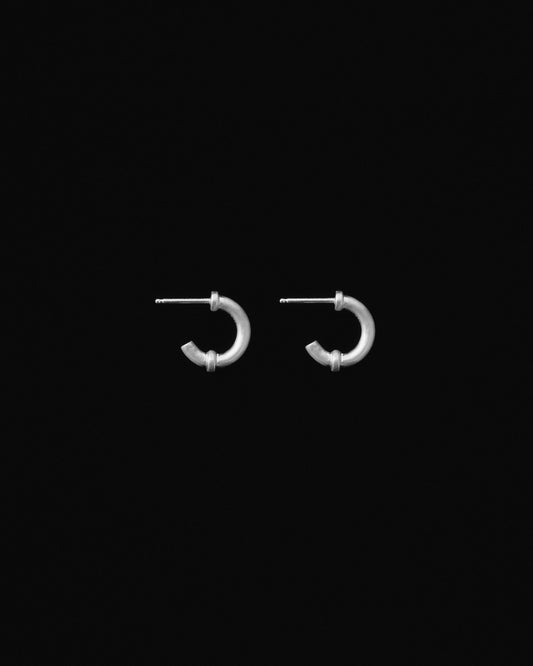 Tiana Marie Combes Roman Hoops in Sterling Silver.