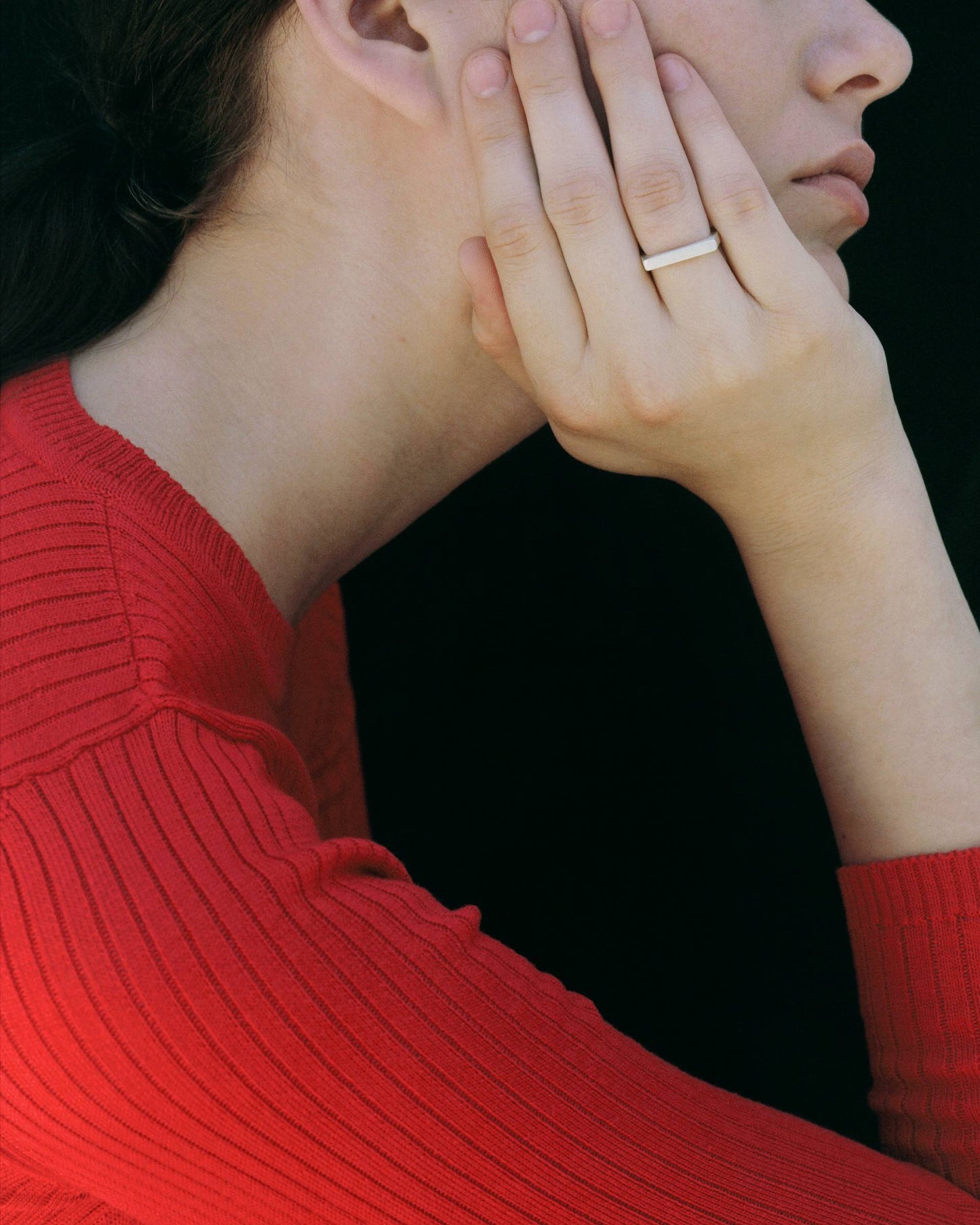 Tiana Marie Combes Stirrup RIng in Sterling Silver.