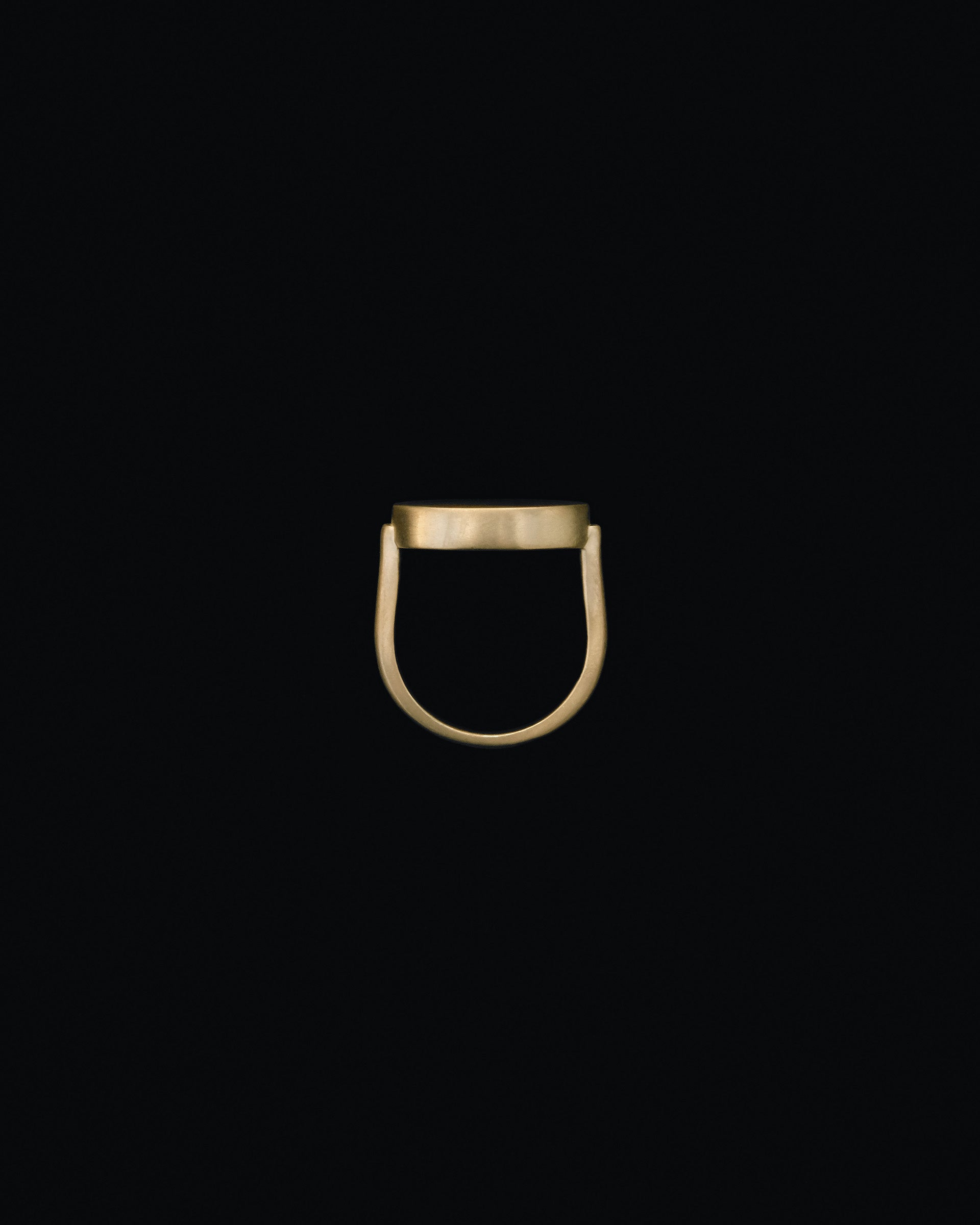 Tiana Marie Combes Stirrup Signet in 14k Yellow Gold.