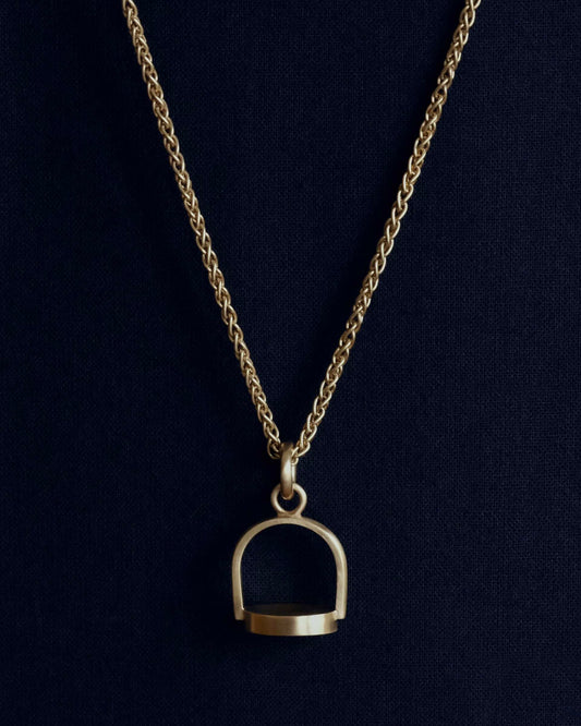 Tiana Marie Combes Stirrup Pendant in 14k Yellow Gold.