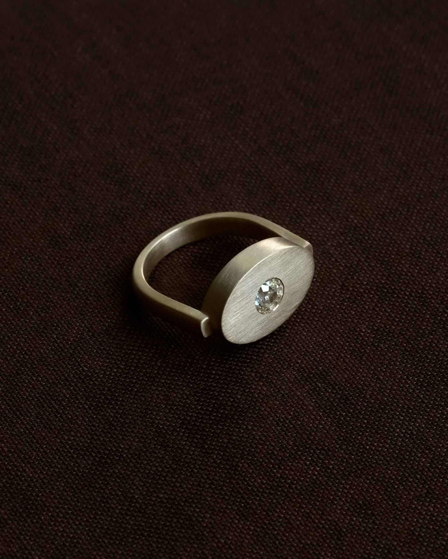 Diamond Stirrup Signet