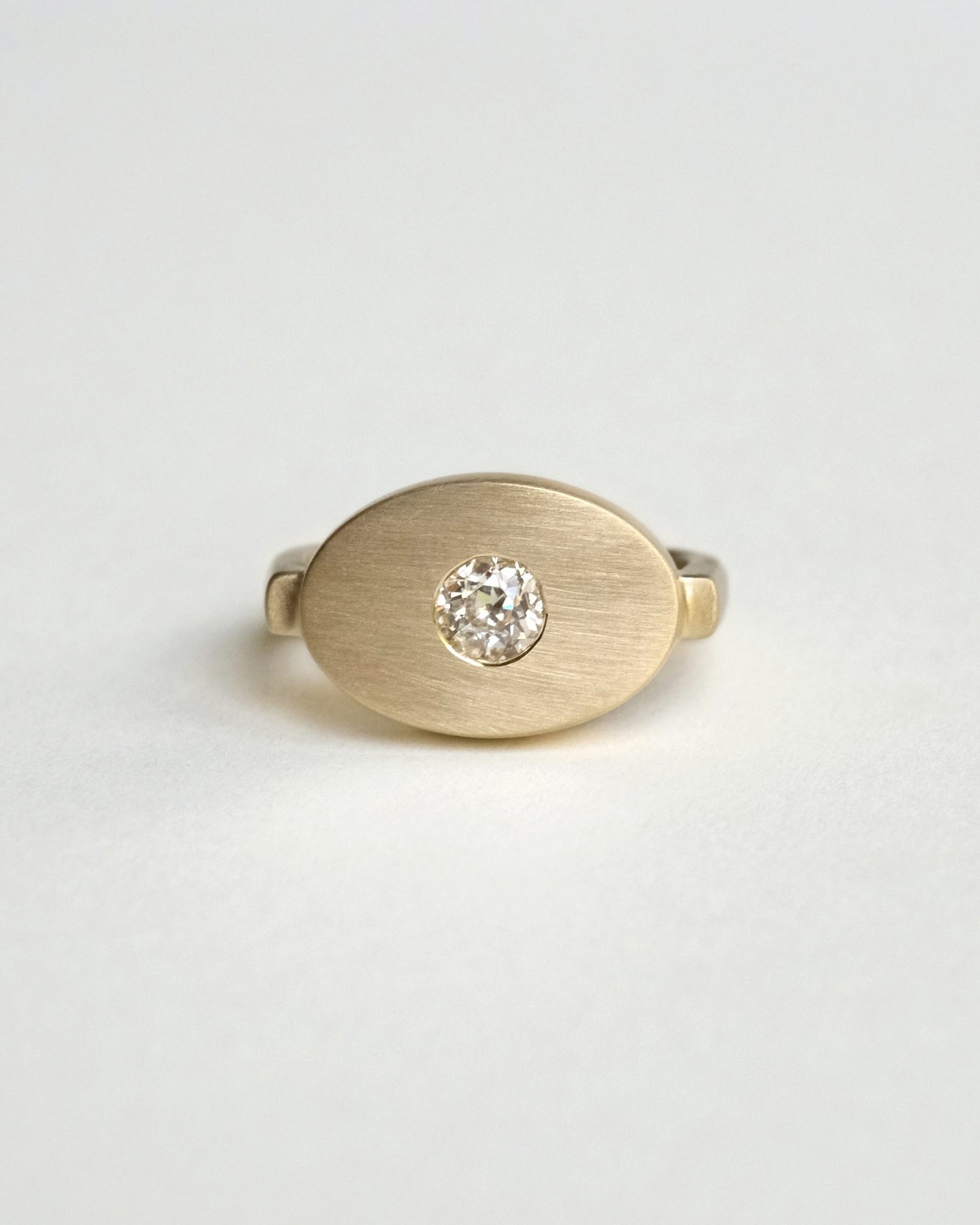 Diamond Stirrup Signet
