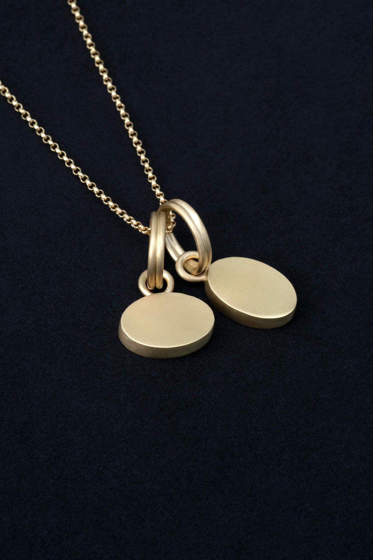 Tiana Marie Combes Arena Pendant in 14k Yellow Gold.