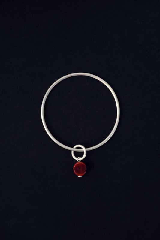 Tiana Marie Combes Glass Bangle in Sterling Silver.