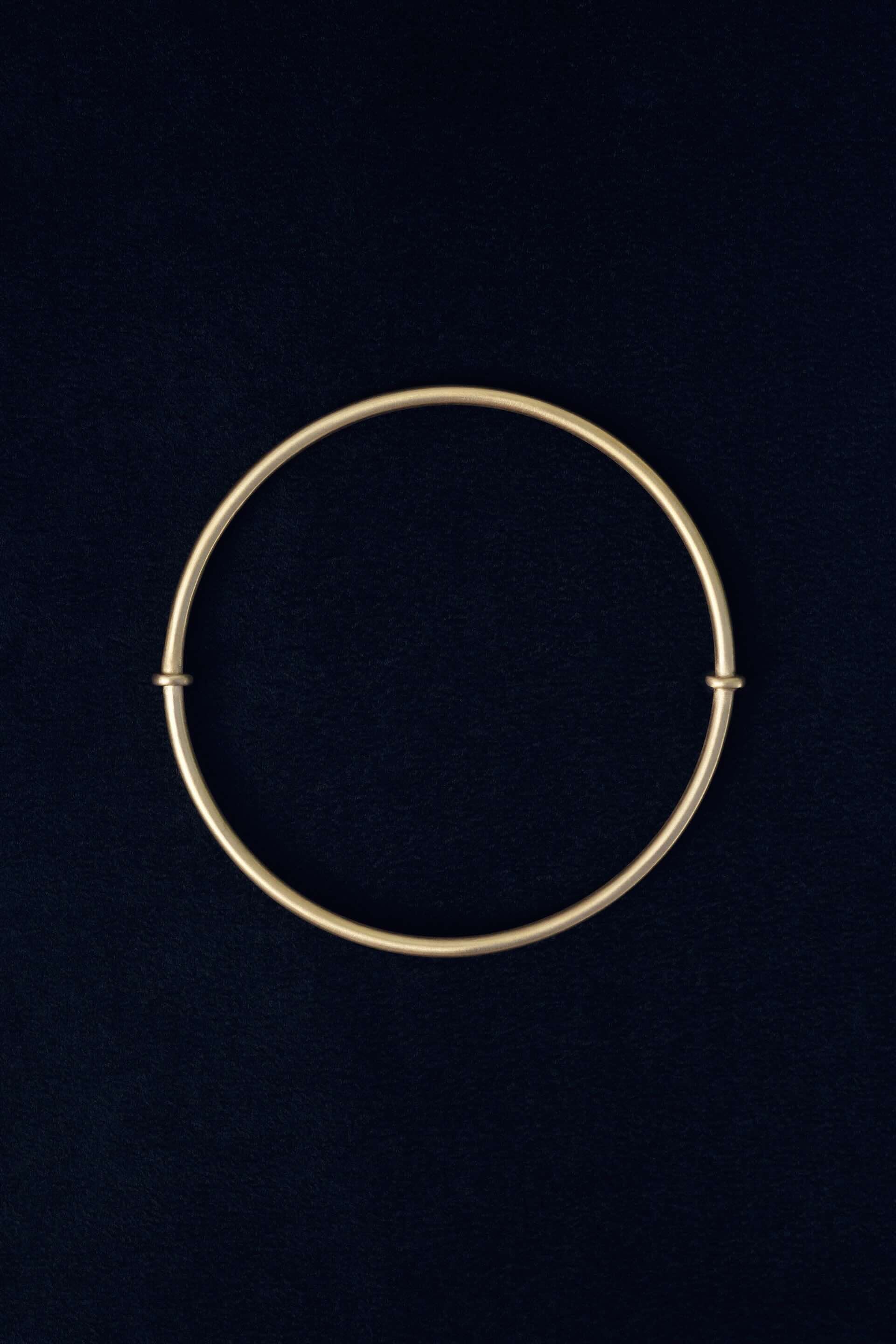 Tiana Marie Combes Roman Bangle in 14k Yellow Gold. 