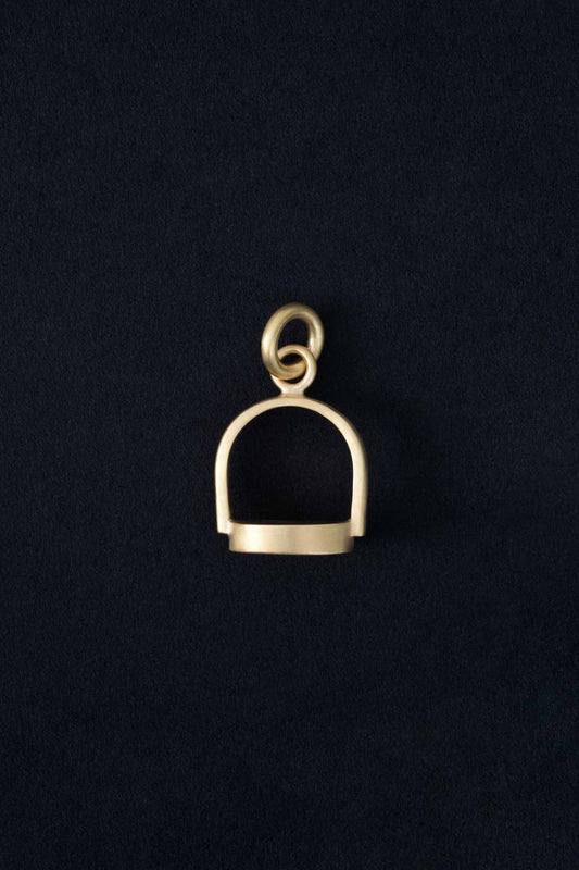 Tiana Marie Combes Stirrup Pendant in 14k Yellow Gold.
