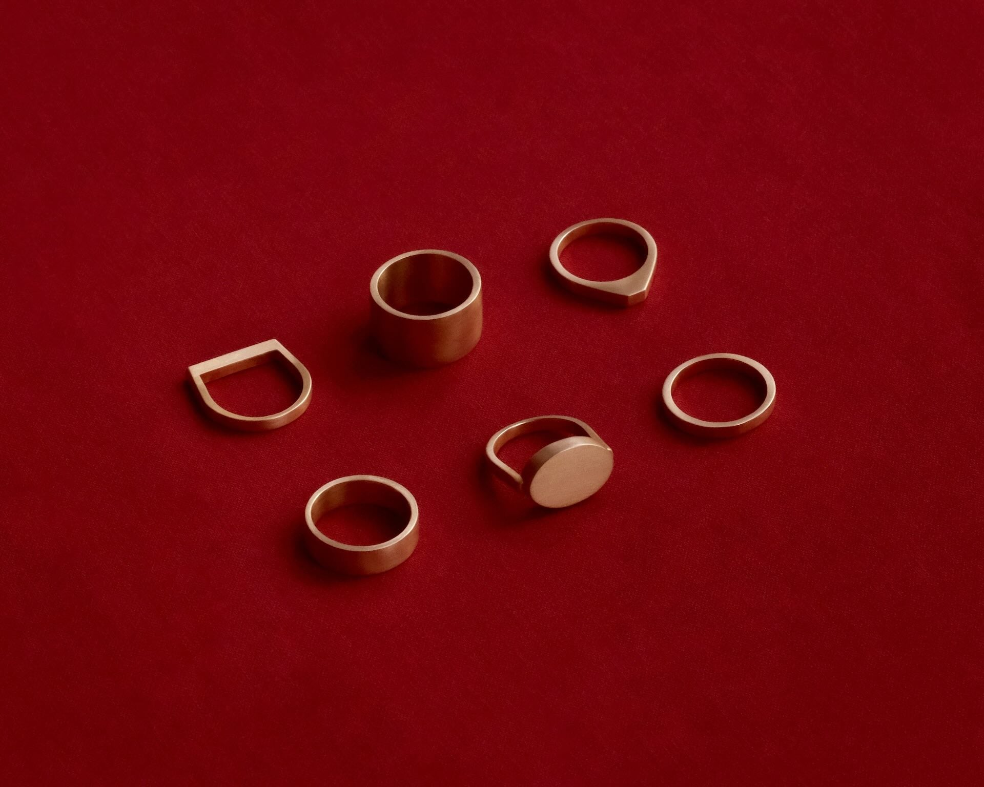 Tiana Marie Combes Stirrup Signet in 14k Yellow Gold.