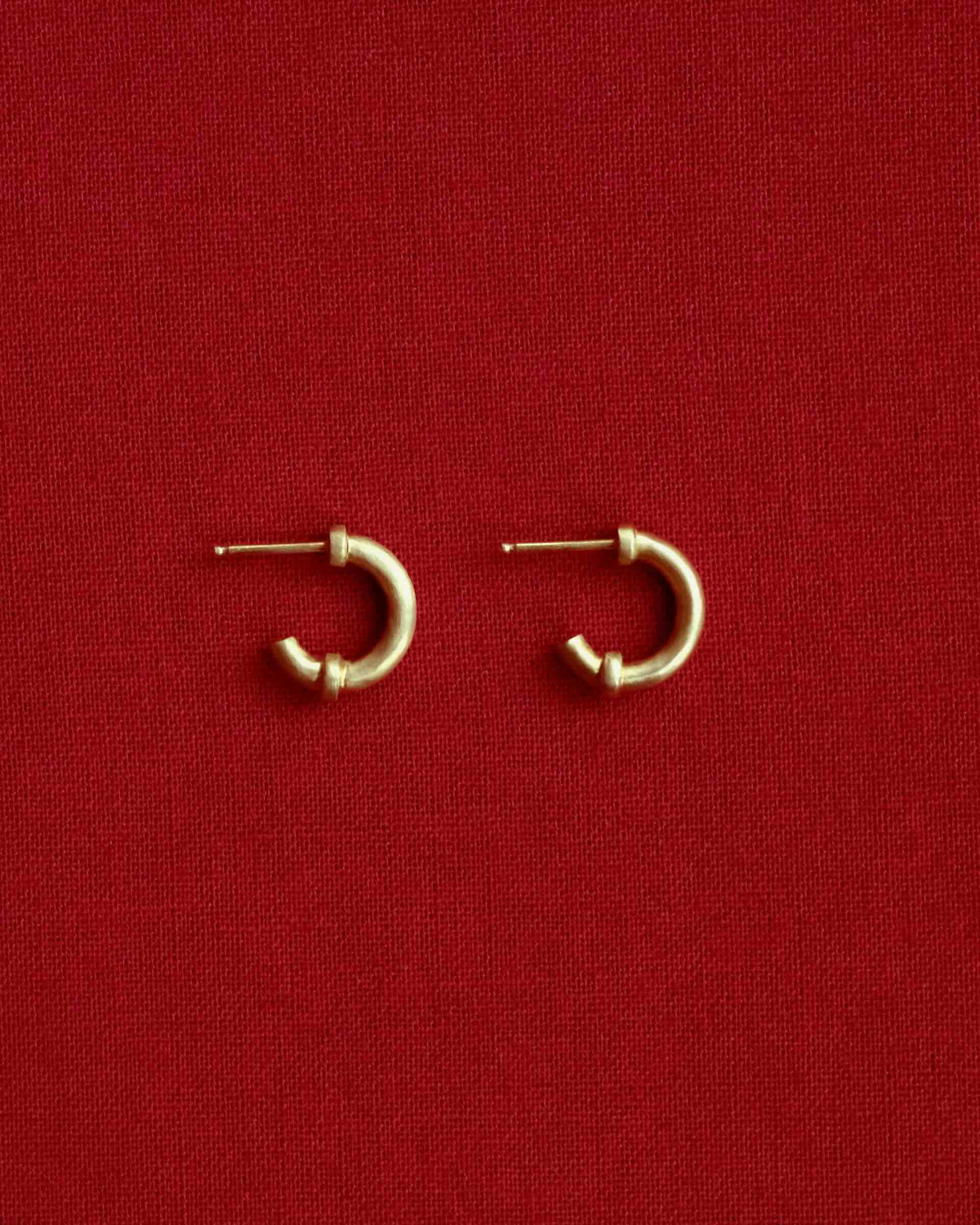 Tiana Marie Combes Roman Hoops in 14k Yellow Gold.