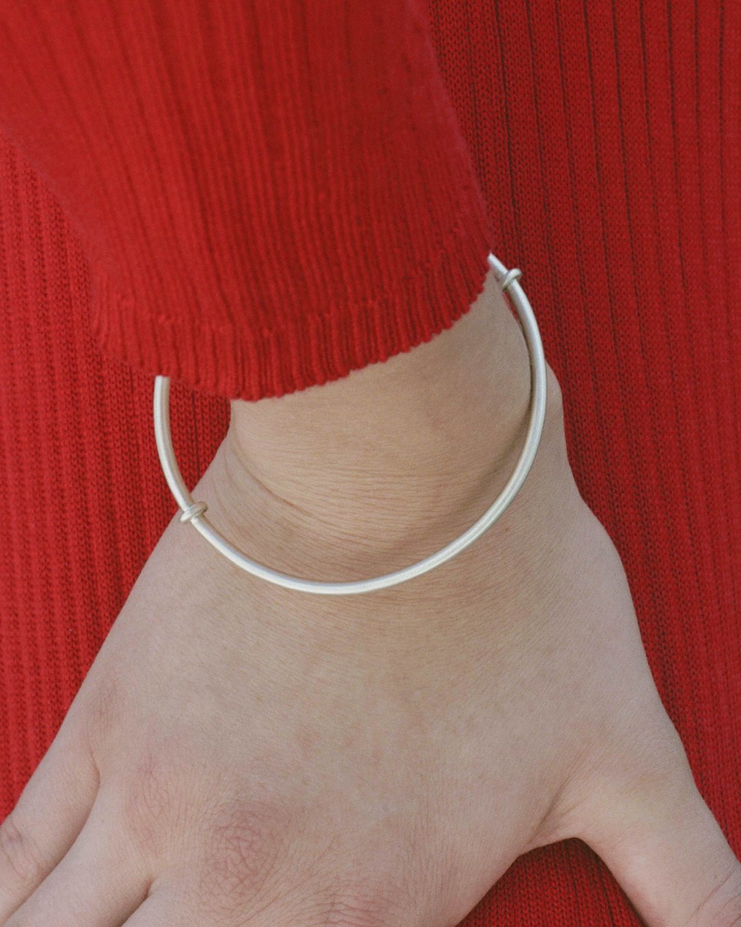 Tiana Marie Combes Roman Bangle in Sterling Silver.